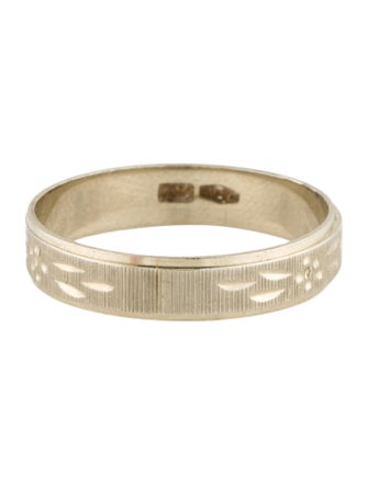 Ring 18K Engraved Wedding Band