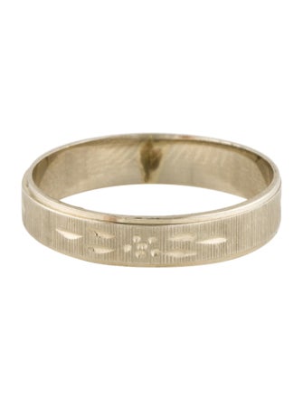 Ring 18K Engraved Wedding Band