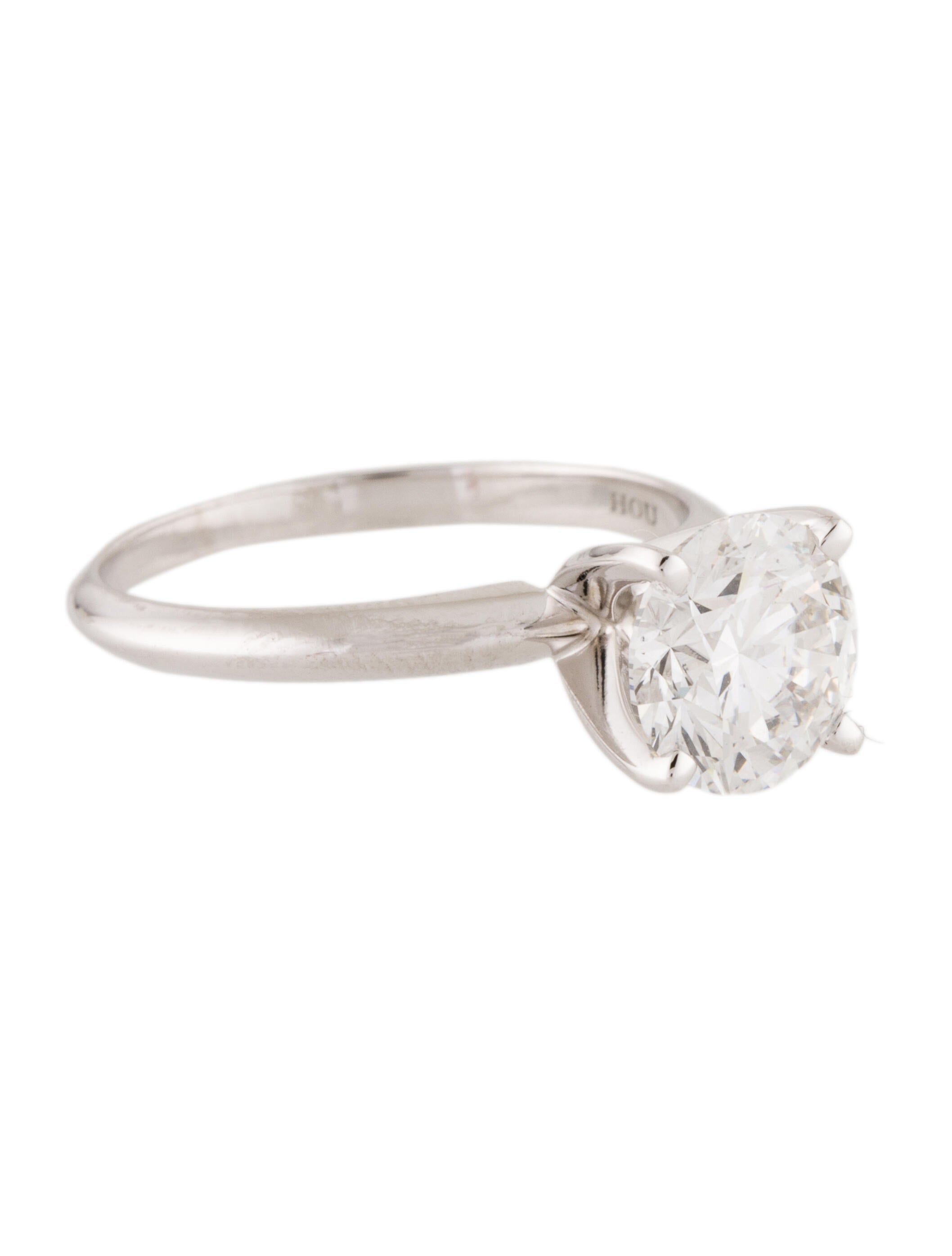 Ring 2.04ct LabGrown Diamond Engagement Ring RhodiumPlated 14K