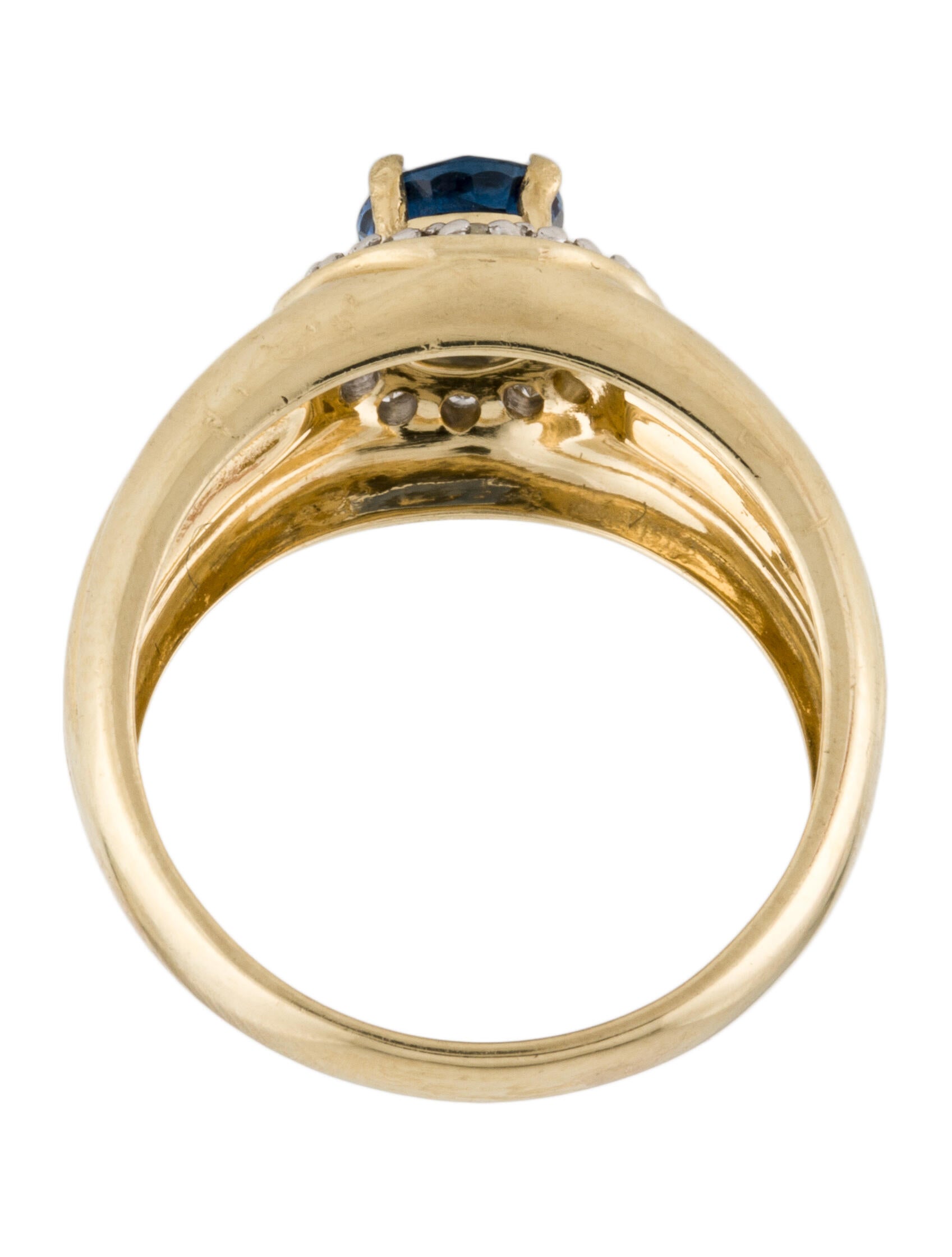 Ring 14K Sapphire Cocktail Ring