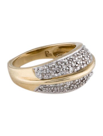 Ring Band 14K Two-Tone Diamond 4.75
