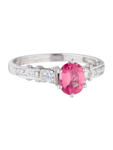 18K Pink Spinel & Diamond Ring