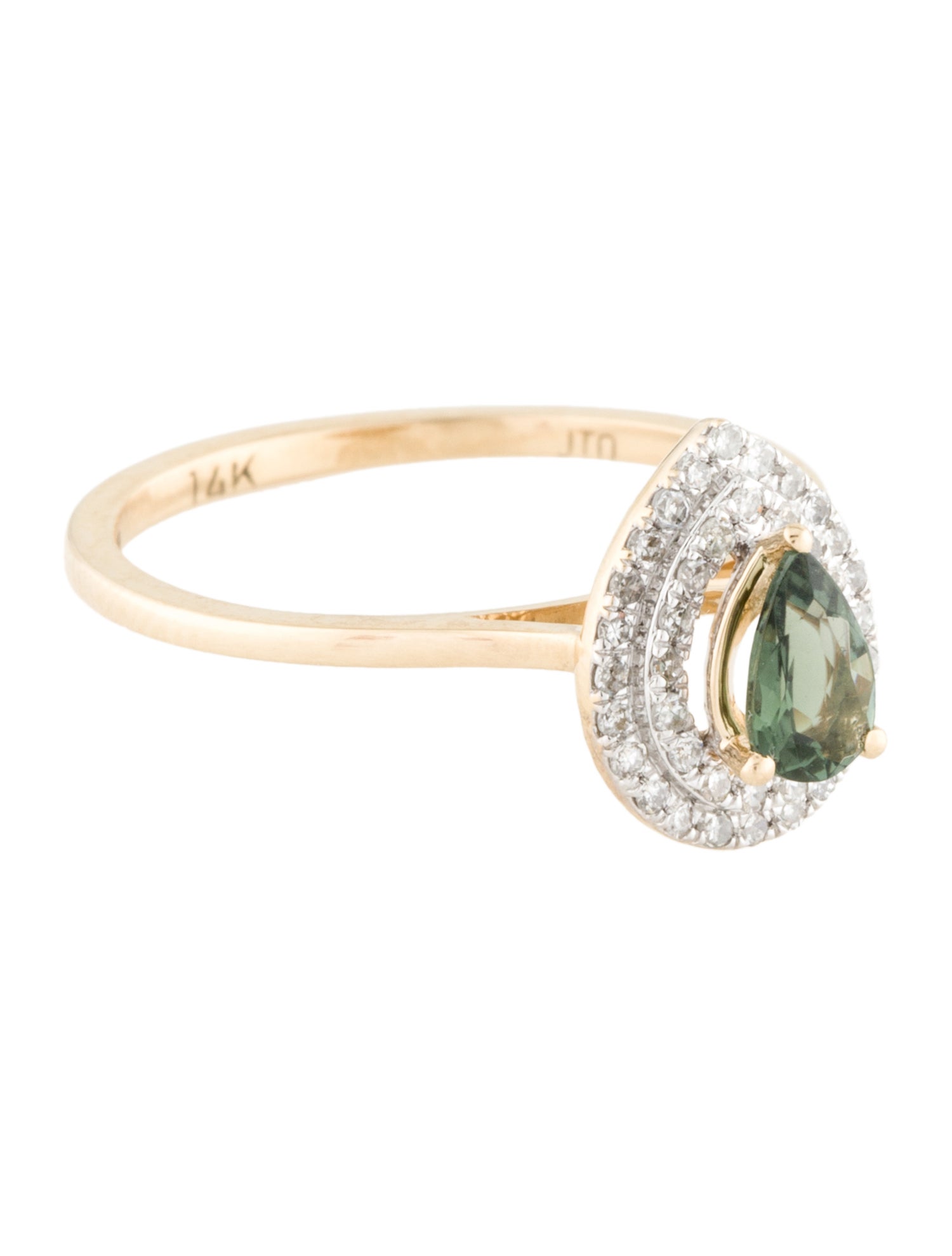 Ring 14K Tourmaline & Diamond Cocktail Ring