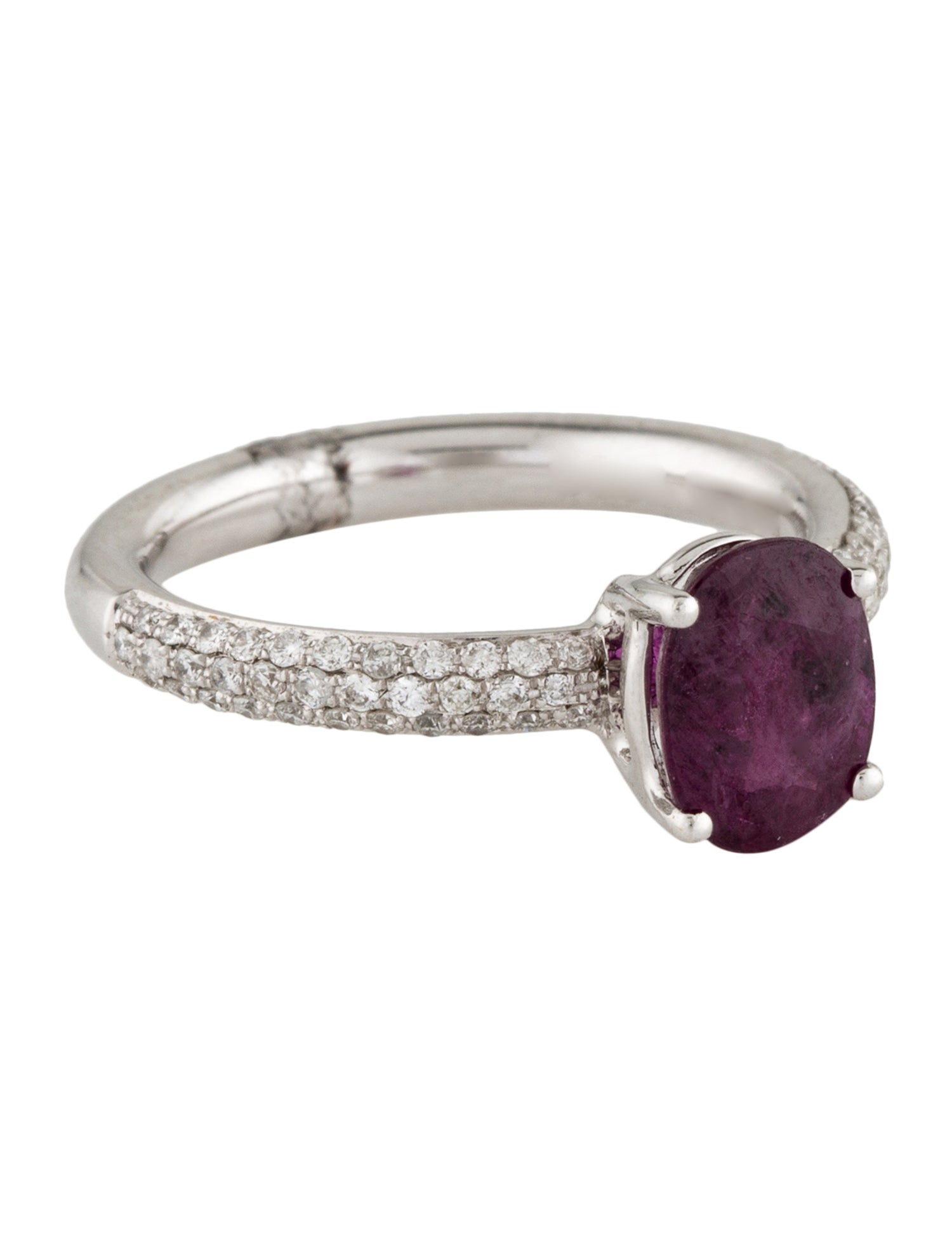 Ring 18K Ruby & Diamond Cocktail Ring