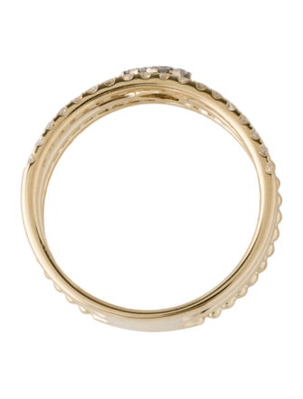 Ring 14K Diamond Three-Bar Band Ring