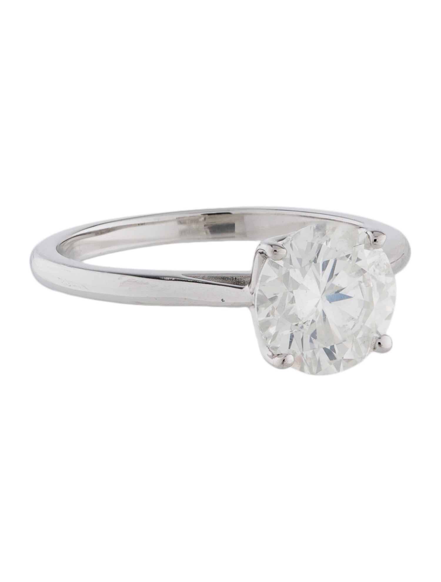 Engagement Ring 1.96ct Diamond Engagement Ring RhodiumPlated 14K