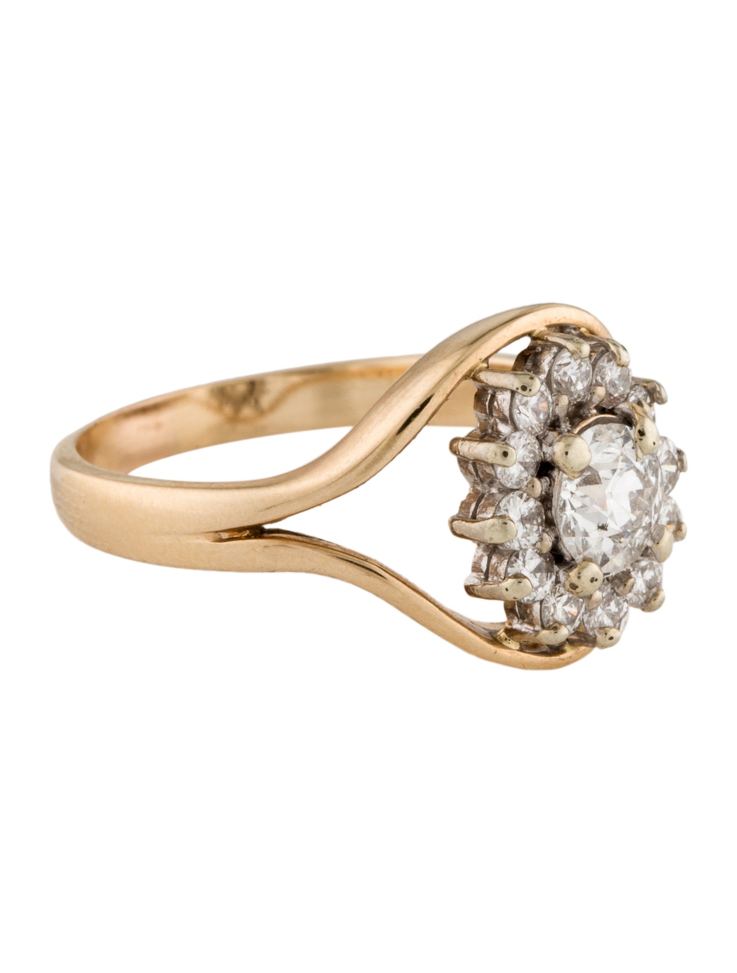 Ring 14K Diamond Cocktail Ring