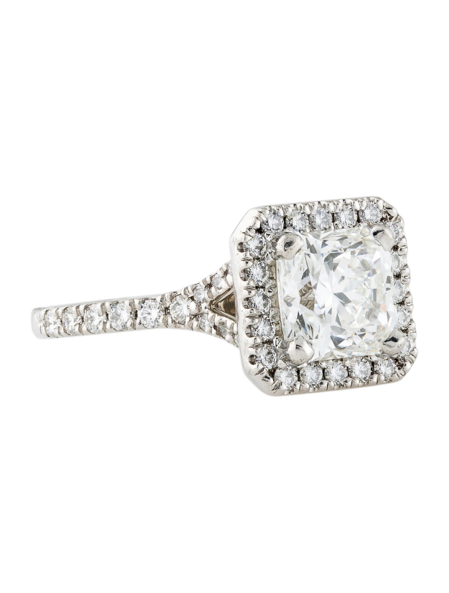 Ring 2.37ct Diamond Engagement Ring RhodiumPlated 14K White Gold