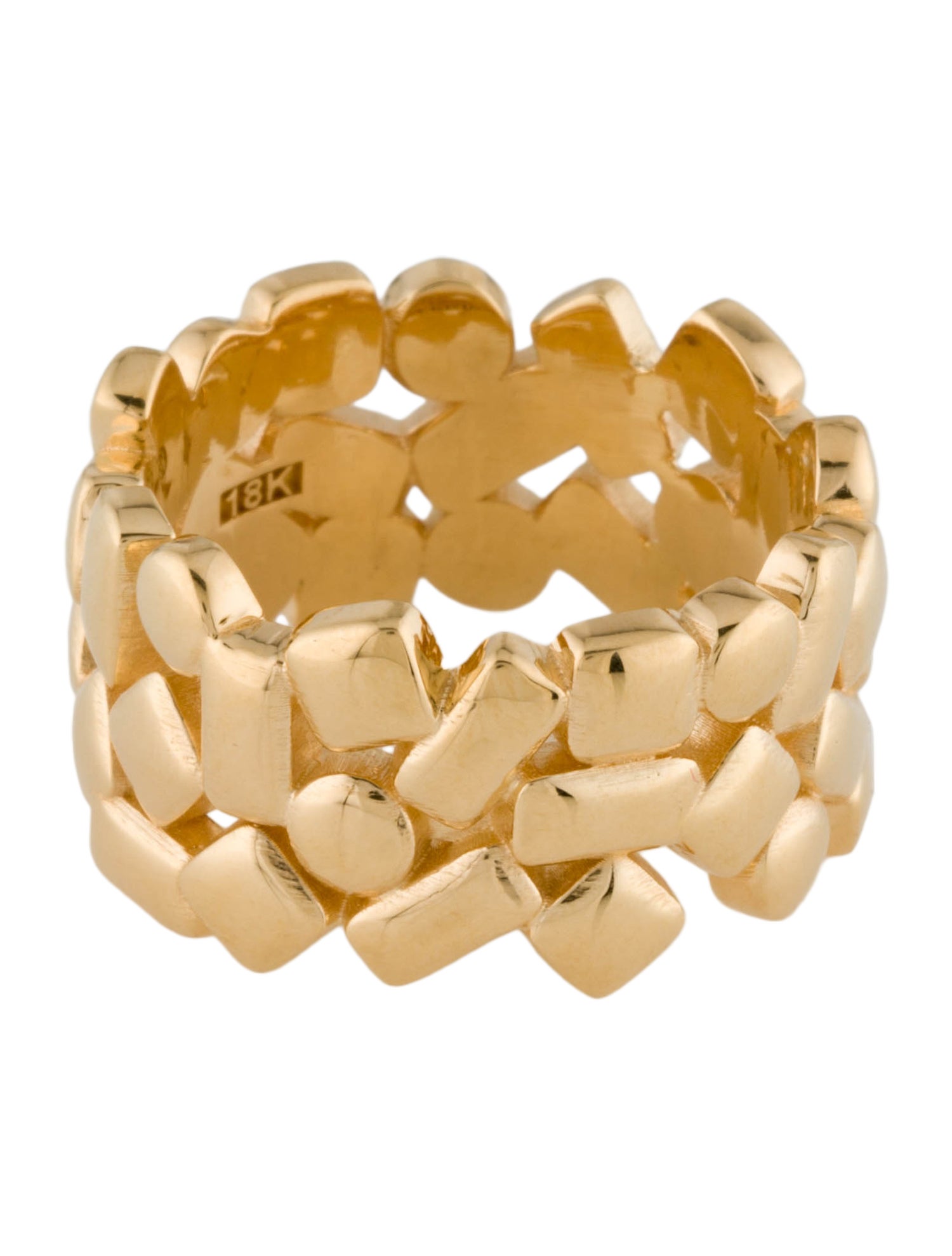 Suzanne Kalan 18K Geometric Wide Band