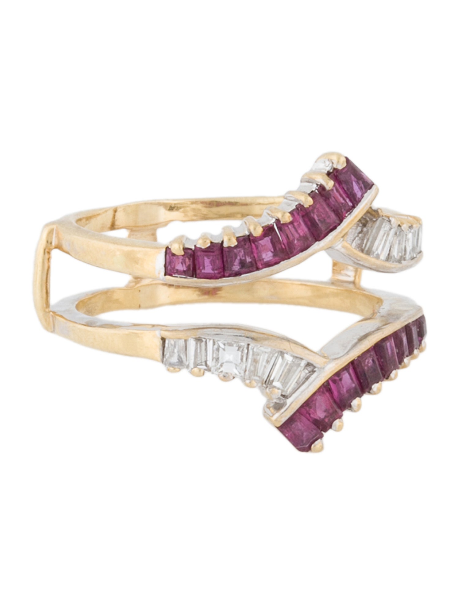 Ring 18K Ruby & Diamond Bridal Guard