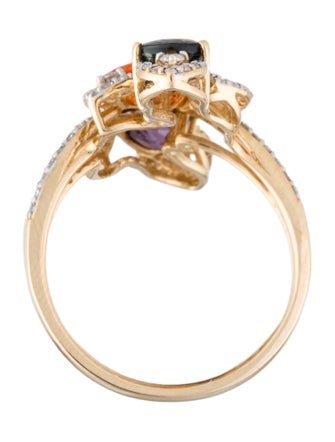 Ring Orianne 14K Sapphire & Diamond Cocktail Ring