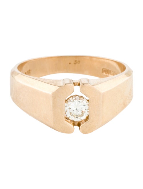 Ring 14K Diamond Signet Ring