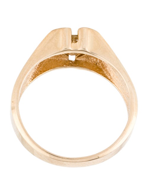 Ring 14K Diamond Signet Ring