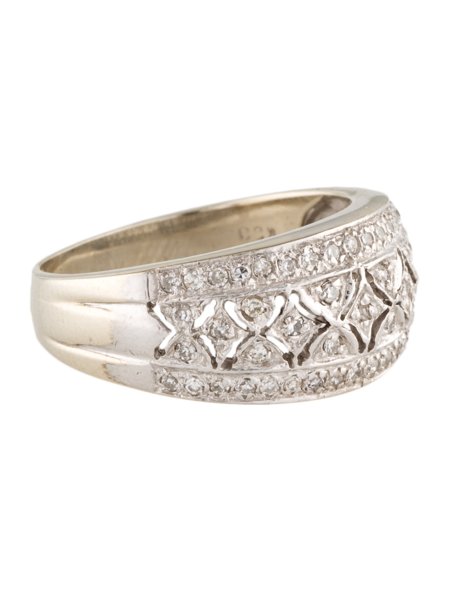 Ring 14K Diamond Dome Band