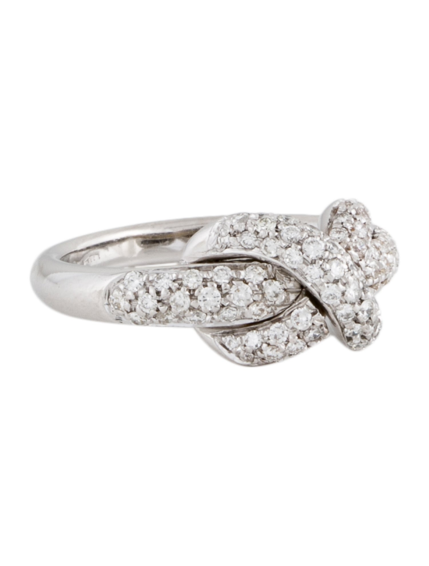 Ring 18K Diamond Knot Cocktail Ring