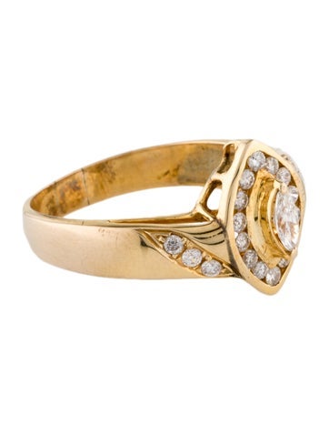 Ring Cocktail 14K Diamond 5.75