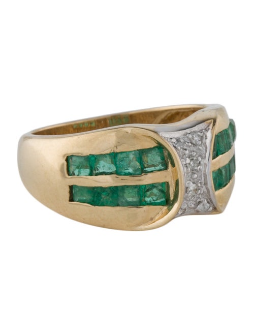 Ring 14K 3.00ctw Emerald & Diamond Band