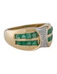 Ring 14K 3.00ctw Emerald & Diamond Band