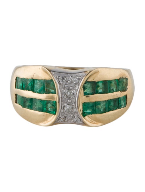 Ring 14K 3.00ctw Emerald & Diamond Band