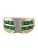 Ring 14K 3.00ctw Emerald & Diamond Band