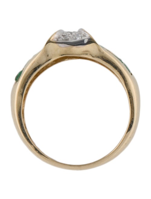 Ring 14K 3.00ctw Emerald & Diamond Band