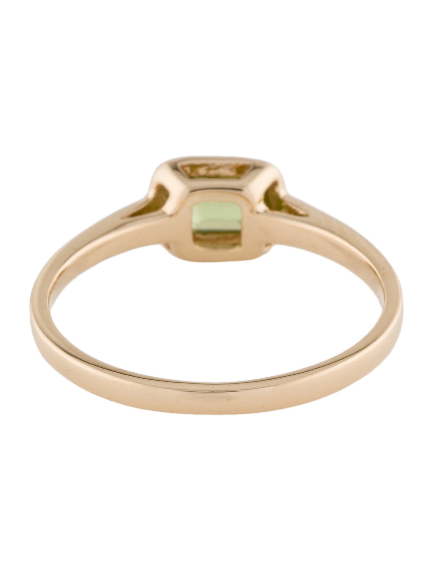 Ring 14K Peridot Solitaire Cocktail Ring