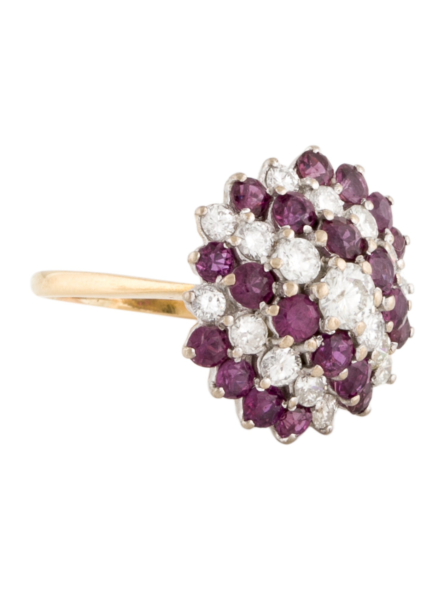 Ring Diamond & Ruby Cocktail Ring