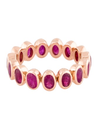 Ring 18K 3.29ctw Ruby Eternity Ring
