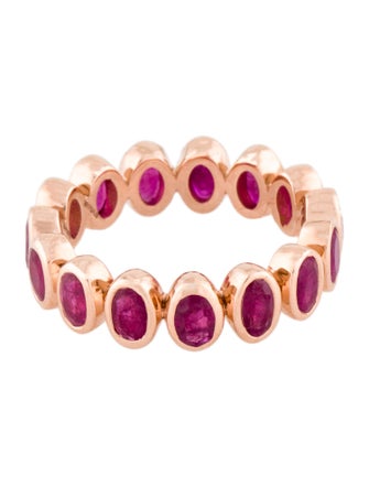 Ring 18K 3.29ctw Ruby Eternity Ring