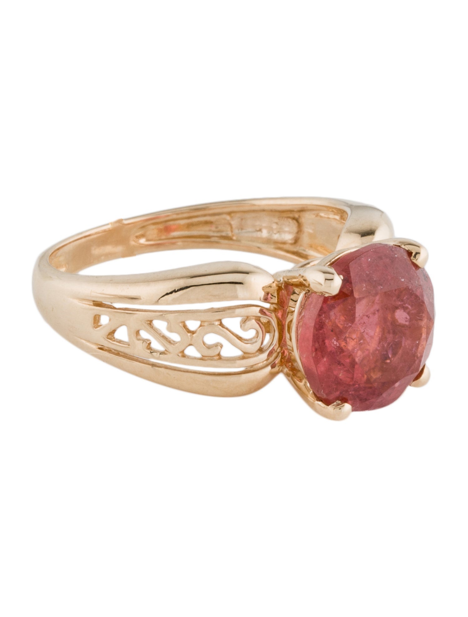 Ring 14K 4.1ct Tourmaline Cocktail Ring