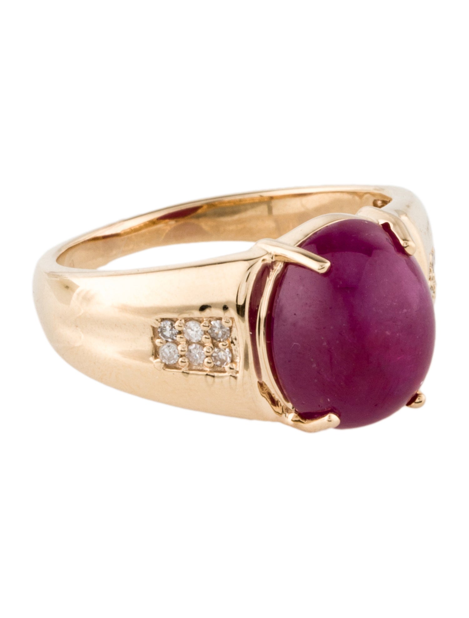 Ring 14K 5.74ct Ruby & Diamond Cocktail Ring