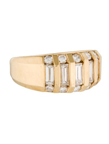 14K Bar Set Diamond Band