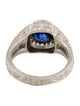 Ring Platinum 3.08 Blue Sapphire & Diamond Halo Ring