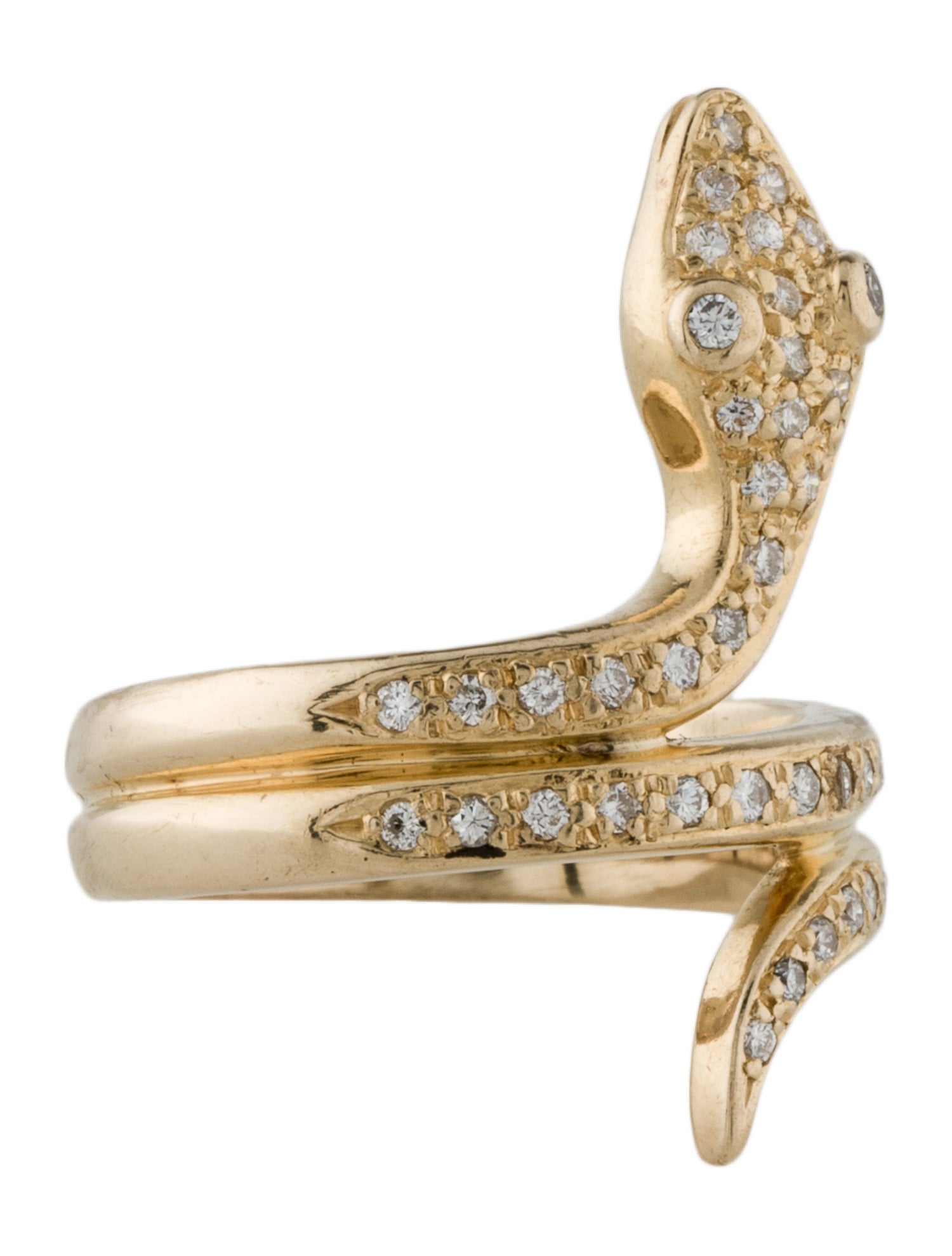 Ring 18K Diamond Snake Ring