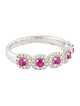 Ring 14K Ruby & Diamond Band