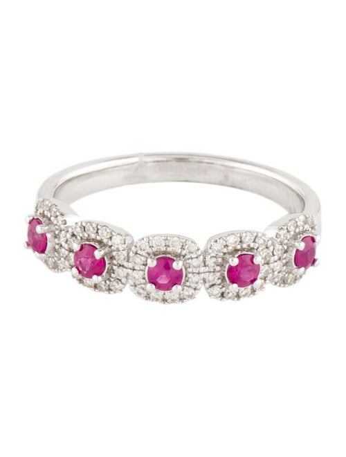 Ring 14K Ruby & Diamond Band