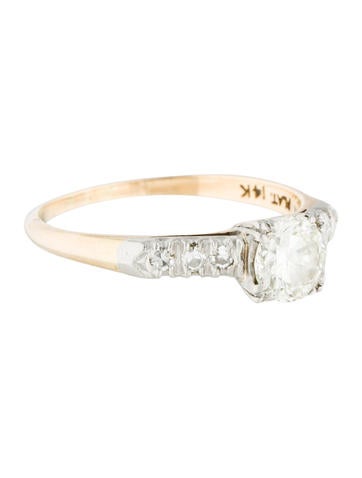 Two Tone Diamond Engagement Ring