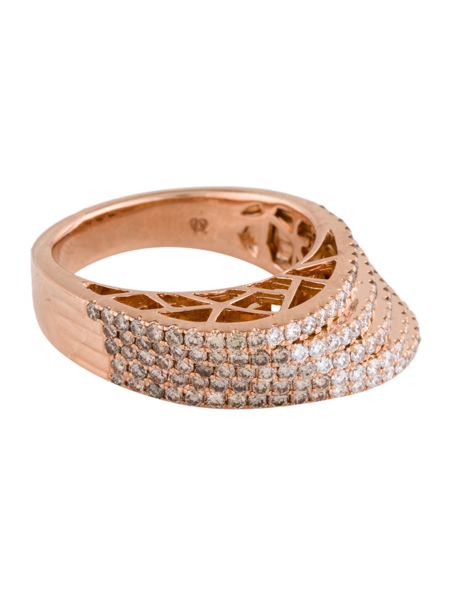 Ring 14K 1.33ctw Diamond Five-Row Band Ring