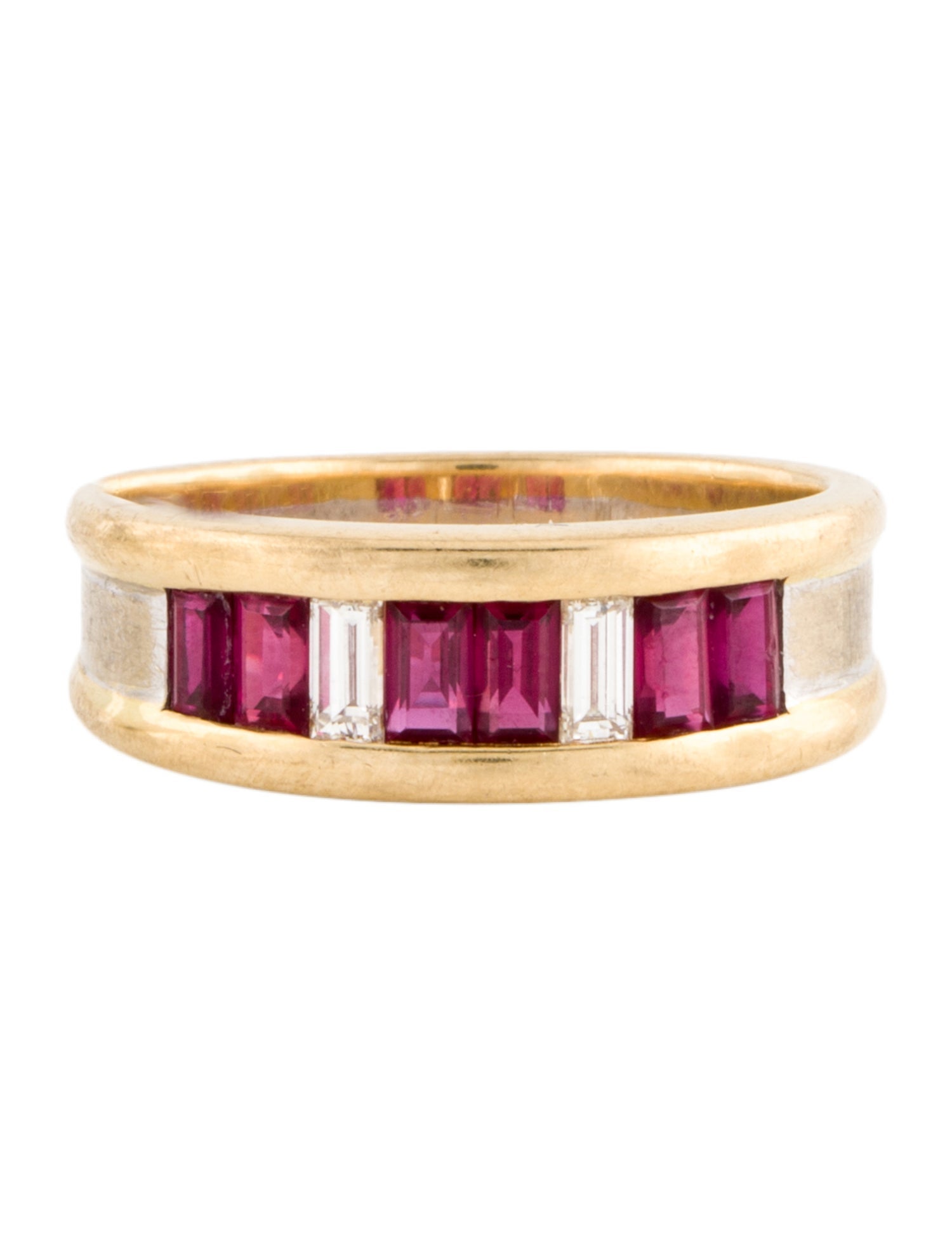 Ring 18K Diamond & Ruby Band