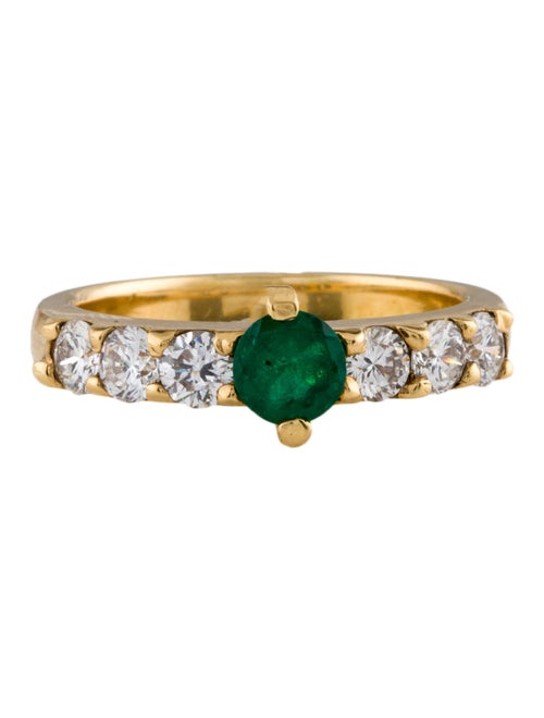 Ring 18K Emerald & Diamond Ring