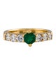 Ring 18K Emerald & Diamond Ring
