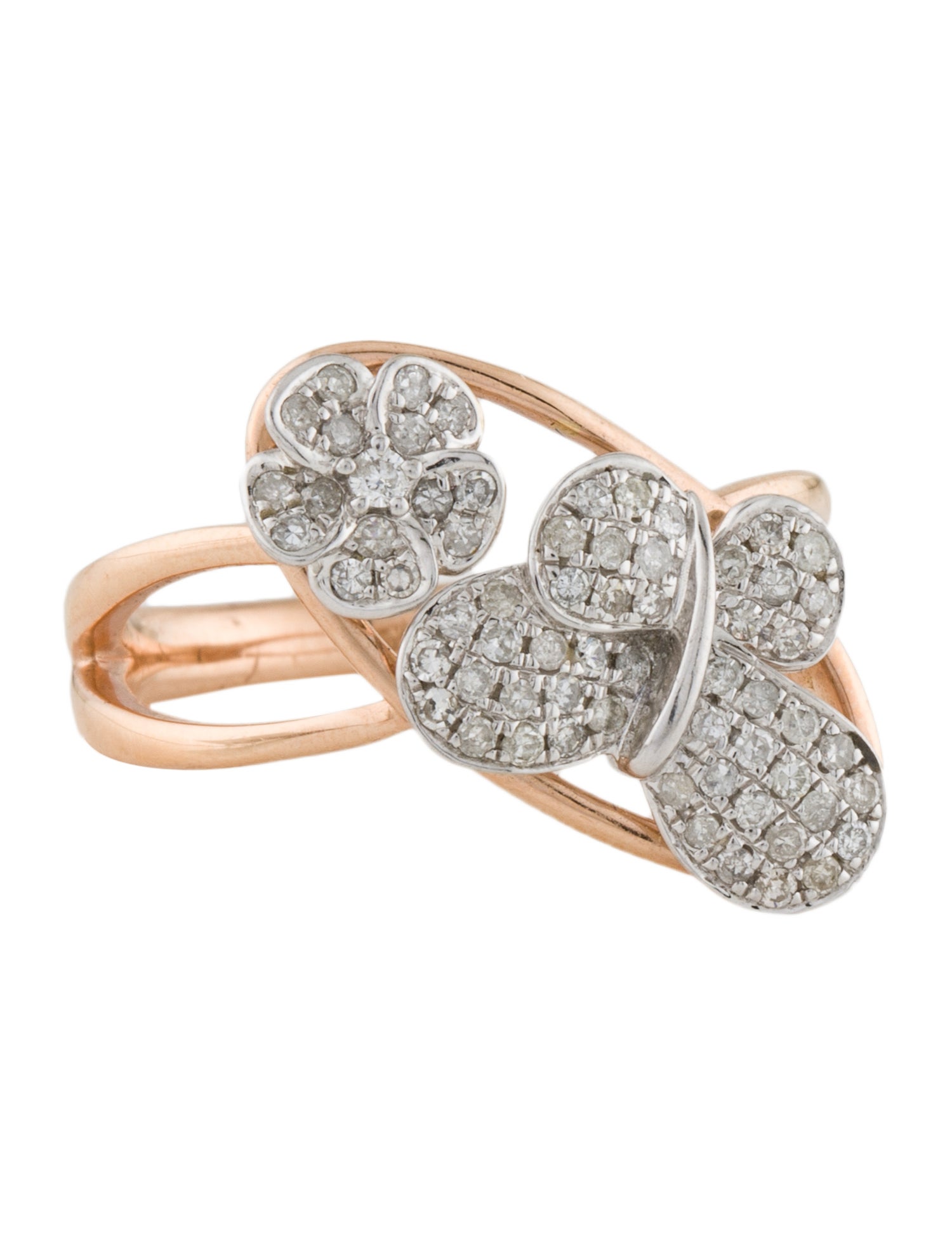 Ring 14K Diamond Garden Cocktail Ring