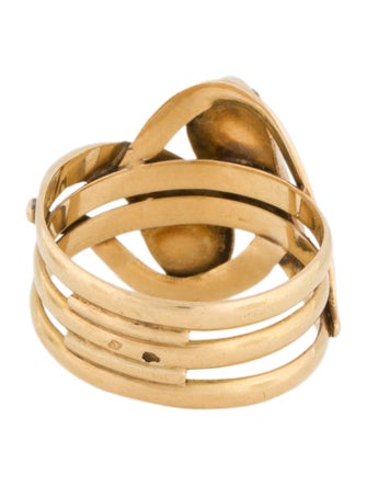 Ring 18K Diamond Twisted Snakes Band