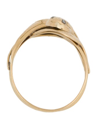 Ring 18K Diamond Twisted Snakes Band