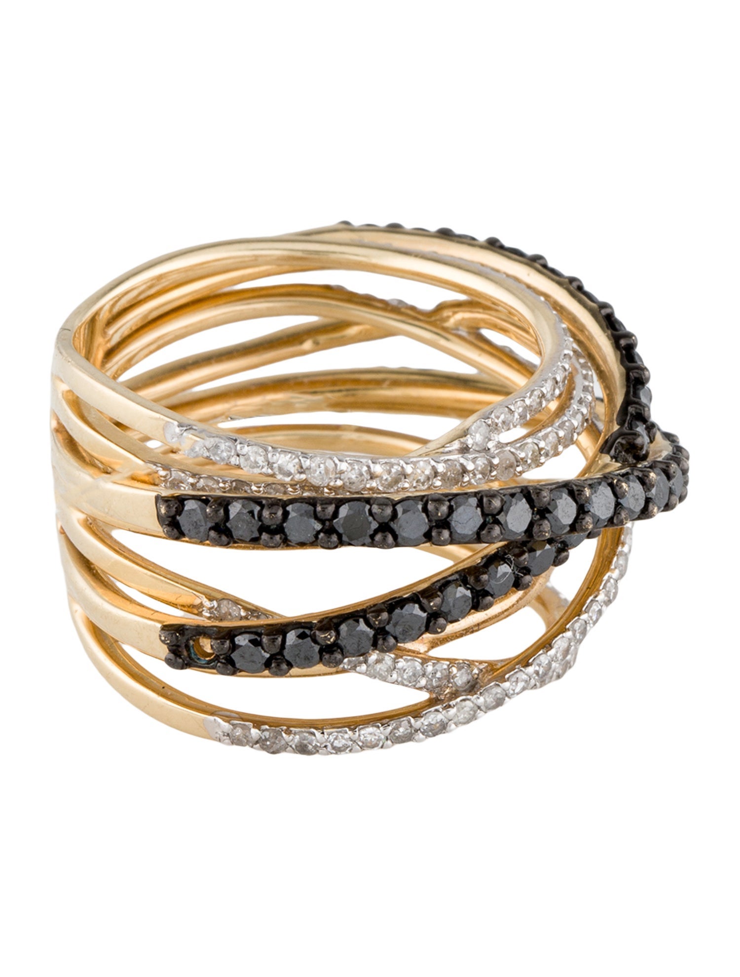 Ring 14K Diamond Crossover Ring