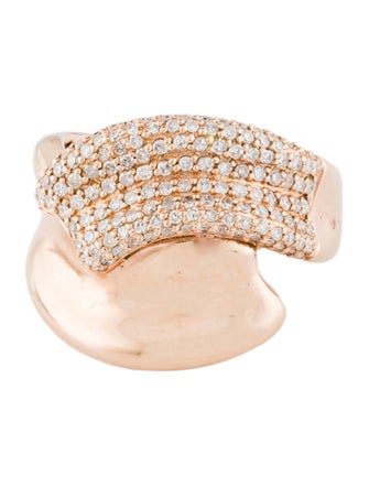 Ring 14K Diamond Bypass Cocktail Ring