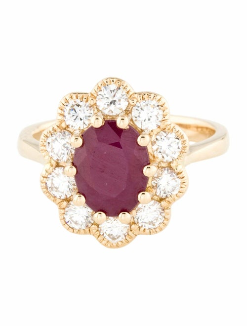 Ring 18K 2.52ct Ruby & Diamond Cocktail Ring