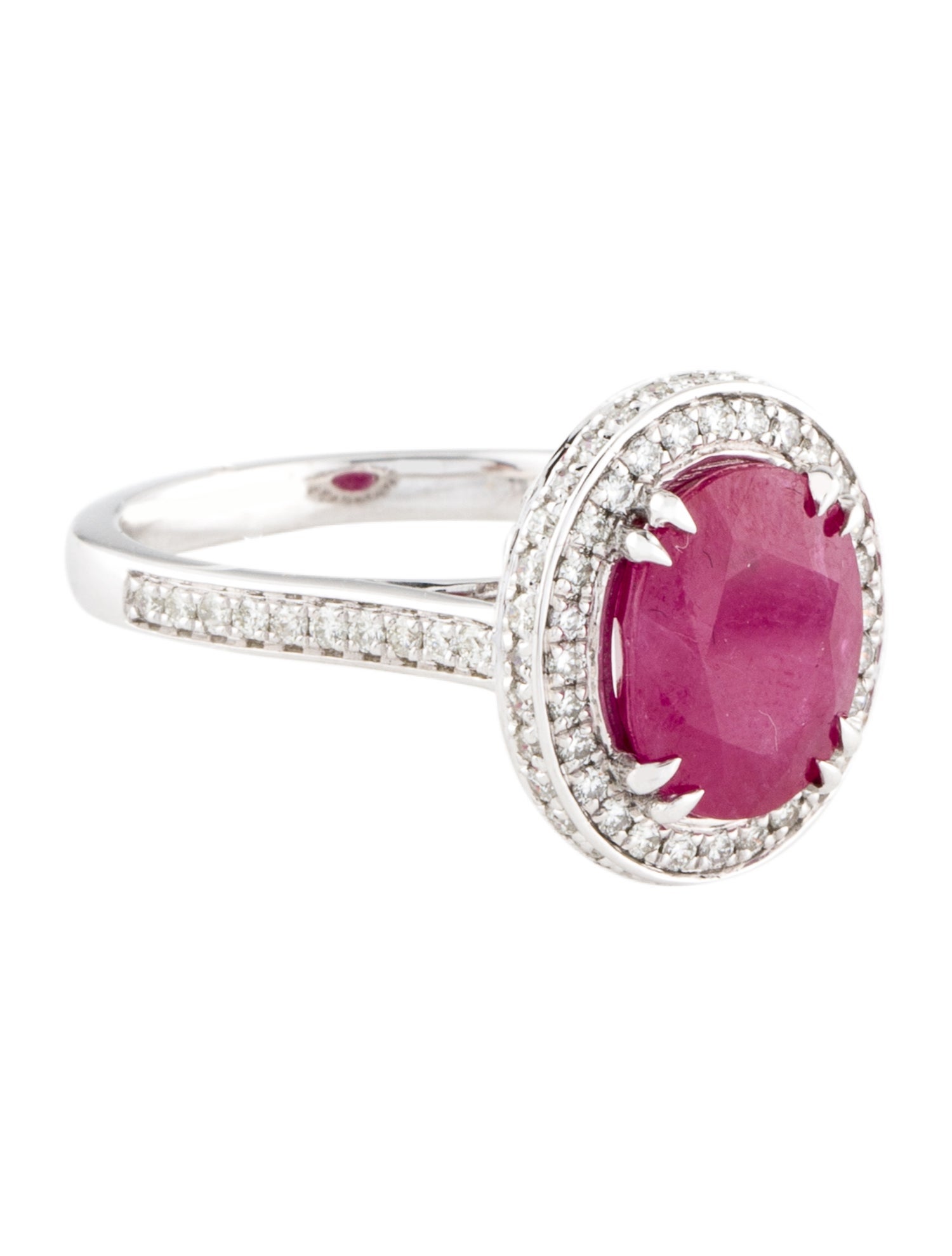 Ring 18K 3.94ct Ruby & Diamond Cocktail Ring