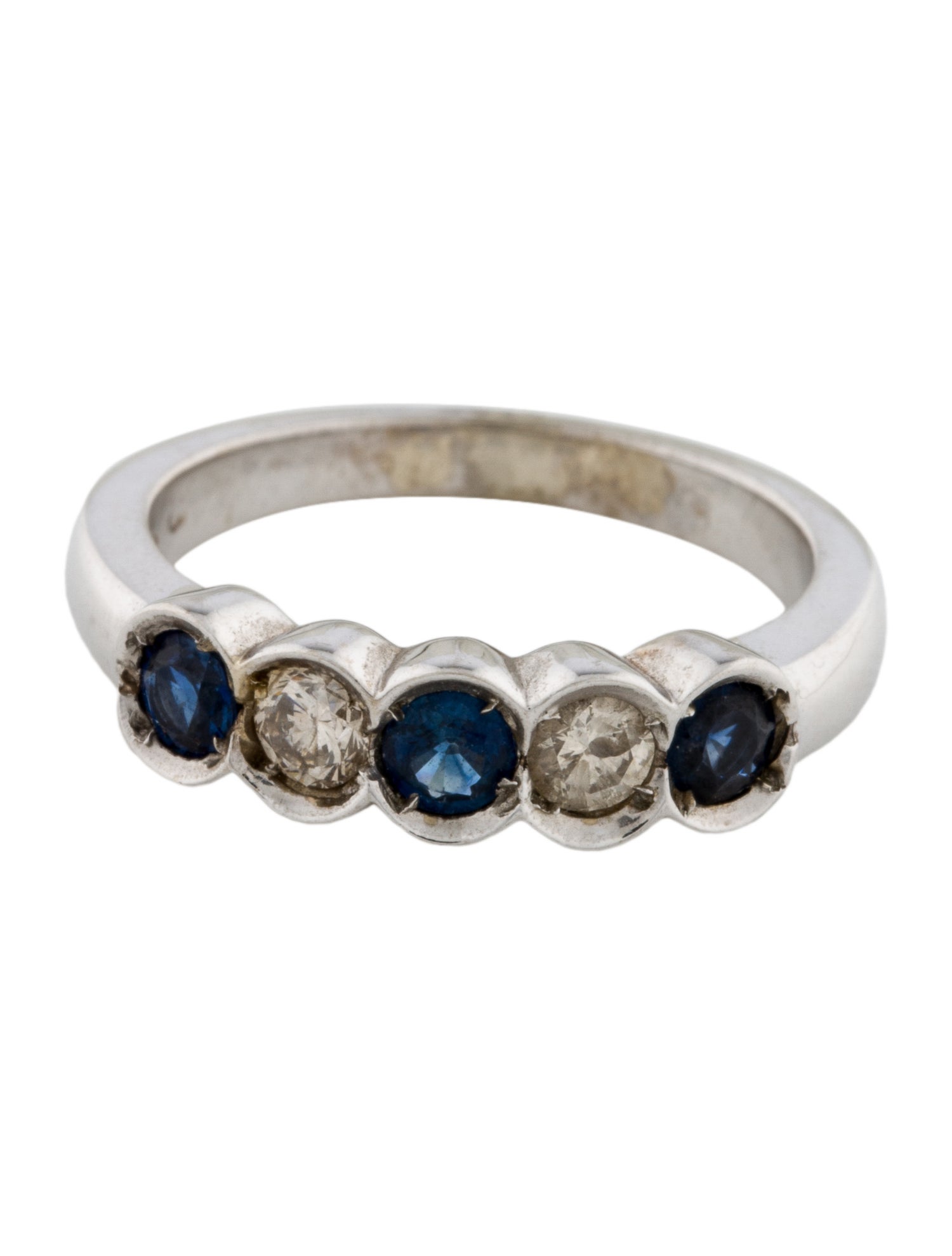 Ring 14K Sapphire & Diamond Band