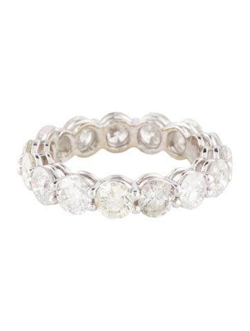 Ring Eternity Band 18K Diamond 5.75